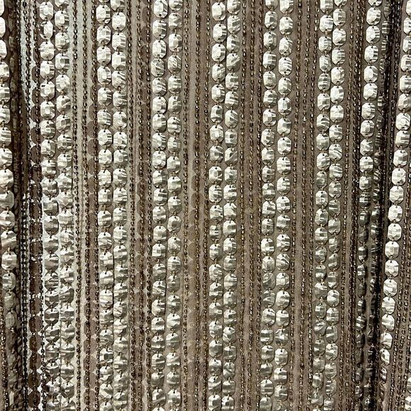 Parker 100% silk embroidered brown cut off top blouse outgoing Sz S - Picture 2 of 10